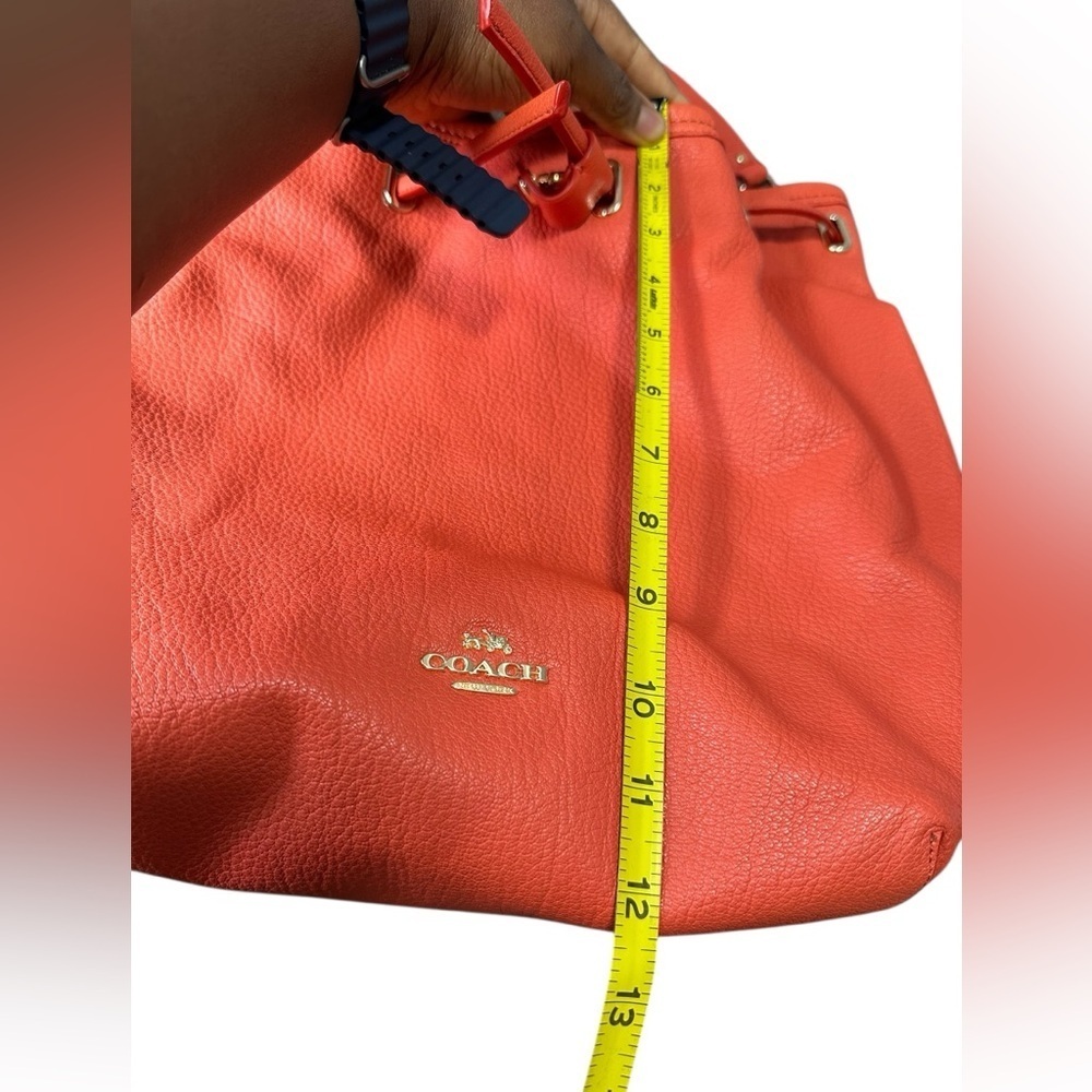 Coach  Leather TurnLock Tie Bucket Bag - Picture 13 of 17